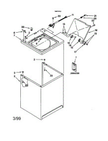 Top And Cabinet parts for Kenmore Washer 110.19101991 (11019101991, 110 19101991) from AppliancePartsPros.com