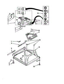 Machine Base parts for Kenmore Washer 110.19101991 (11019101991, 110 19101991) from AppliancePartsPros.com