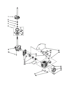 Brake / Clutch / Gearcase / Motor / Pump parts for Kenmore Washer 110.19101991 (11019101991, 110 19101991) from AppliancePartsPros.com