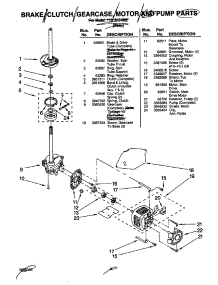 Brake / Clutch / Gearcase / Motor / Pump parts for Kenmore Washer 110.19101992 (11019101992, 110 19101992) from AppliancePartsPros.com