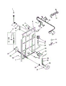 Rear Panel parts for Kenmore Washer 110.19202200 (11019202200, 110 19202200) from AppliancePartsPros.com