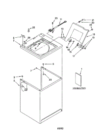 Top And Cabinet parts for Kenmore Washer 110.19422200 (11019422200, 110 19422200) from AppliancePartsPros.com
