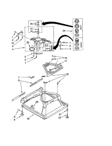 Machine Base parts for Kenmore Washer 110.19422200 (11019422200, 110 19422200) from AppliancePartsPros.com