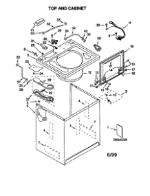Top And Cabinet parts for Kenmore Washer 110.20052991 (11020052991, 110 20052991) from AppliancePartsPros.com