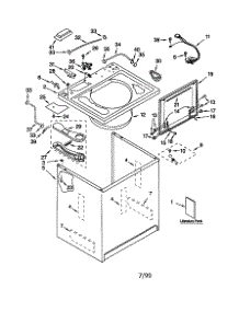 Top And Cabinet parts for Kenmore Washer 110.20052992 (11020052992, 110 20052992) from AppliancePartsPros.com