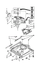 Machine Base parts for Kenmore Washer 110.20056992 (11020056992, 110 20056992) from AppliancePartsPros.com