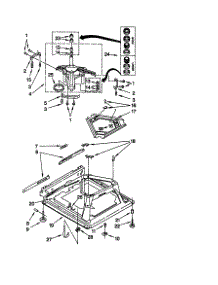 Machine Base parts for Kenmore Washer 110.20072990 (11020072990, 110 20072990) from AppliancePartsPros.com