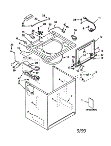 Top And Cabinet parts for Kenmore Washer 110.20072991 (11020072991, 110 20072991) from AppliancePartsPros.com