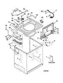 Top And Cabinet parts for Kenmore Washer 110.20072993 (11020072993, 110 20072993) from AppliancePartsPros.com