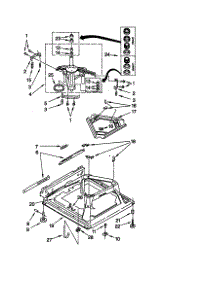 Machine Base parts for Kenmore Washer 110.20092990 (11020092990, 110 20092990) from AppliancePartsPros.com