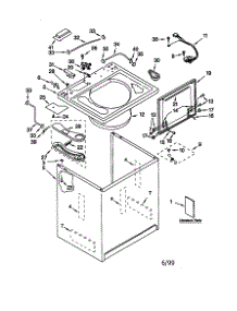 Top And Cabinet parts for Kenmore Washer 110.20092990 (11020092990, 110 20092990) from AppliancePartsPros.com