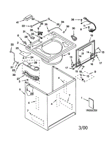 Top And Cabinet parts for Kenmore Washer 110.20094993 (11020094993, 110 20094993) from AppliancePartsPros.com