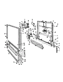Door Details parts for Kenmore Dishwasher 587.1636580 (5871636580, 587 1636580) from AppliancePartsPros.com