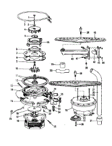 Motor, Heater, And Spray Arm Details parts for Kenmore Dishwasher 587.1636580 (5871636580, 587 1636580) from AppliancePartsPros.com