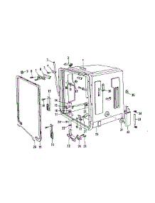 Tub Details parts for Kenmore Dishwasher 587.1636581 (5871636581, 587 1636581) from AppliancePartsPros.com