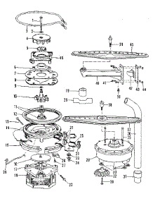 Motor, Heater, And Spray Arm Details parts for Kenmore Dishwasher 587.1636583 (5871636583, 587 1636583) from AppliancePartsPros.com