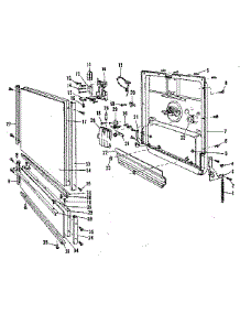 Door Details parts for Kenmore Dishwasher 587.1638580 (5871638580, 587 1638580) from AppliancePartsPros.com