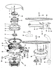 Motor, Heater, And Spray Arm Details parts for Kenmore Dishwasher 587.1638581 (5871638581, 587 1638581) from AppliancePartsPros.com