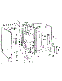 Tub Details parts for Kenmore Dishwasher 587.1638581 (5871638581, 587 1638581) from AppliancePartsPros.com