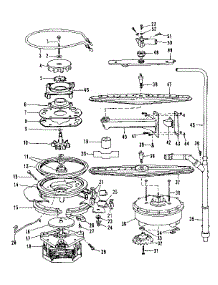 Motor, Heater, And Spray Arm Details parts for Kenmore Dishwasher 587.1646580 (5871646580, 587 1646580) from AppliancePartsPros.com