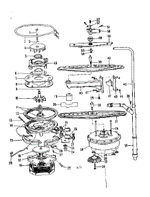 Motor, Heater, And Spray Arm Details parts for Kenmore Dishwasher 587.1646581 (5871646581, 587 1646581) from AppliancePartsPros.com
