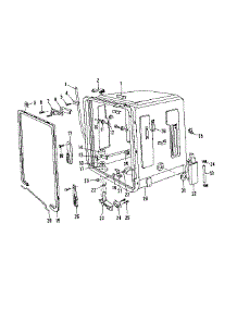 Tub Details parts for Kenmore Dishwasher 587.1646581 (5871646581, 587 1646581) from AppliancePartsPros.com