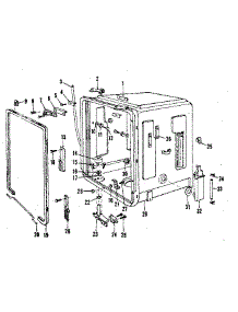 Tub parts for Kenmore Dishwasher 587.1647580 (5871647580, 587 1647580) from AppliancePartsPros.com