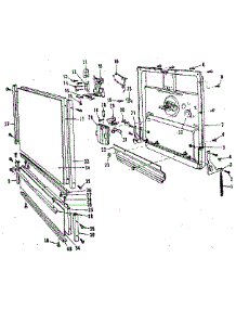 Door parts for Kenmore Dishwasher 587.1647580 (5871647580, 587 1647580) from AppliancePartsPros.com