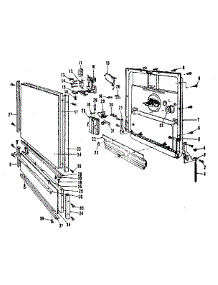 Door Details parts for Kenmore Dishwasher 587.1647583 (5871647583, 587 1647583) from AppliancePartsPros.com