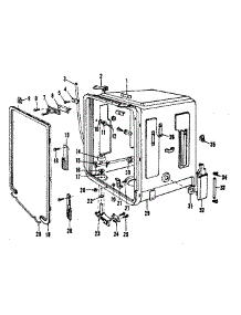 Tub Details parts for Kenmore Dishwasher 587.1647583 (5871647583, 587 1647583) from AppliancePartsPros.com