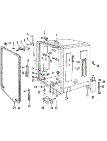 Tub Details parts for Kenmore Dishwasher 587.1648581 (5871648581, 587 1648581) from AppliancePartsPros.com