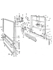 Door Details parts for Kenmore Dishwasher 587.1648581 (5871648581, 587 1648581) from AppliancePartsPros.com