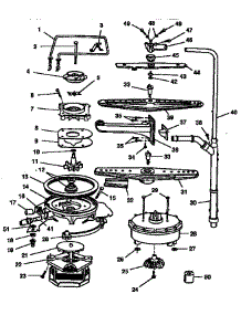 Moter, Heater, &Spray Arm Parts parts for Kenmore Dishwasher 587.1651590 (5871651590, 587 1651590) from AppliancePartsPros.com