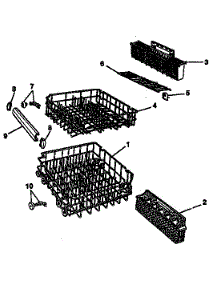 Rack Parts parts for Kenmore Dishwasher 587.1651590 (5871651590, 587 1651590) from AppliancePartsPros.com