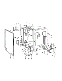 Tub Details parts for Kenmore Dishwasher 587.1656580 (5871656580, 587 1656580) from AppliancePartsPros.com