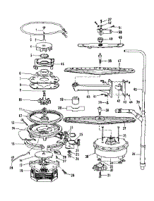Motor, Heater, And Spray Arm Details parts for Kenmore Dishwasher 587.1656580 (5871656580, 587 1656580) from AppliancePartsPros.com