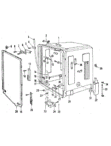 Tub Details parts for Kenmore Dishwasher 587.1658581 (5871658581, 587 1658581) from AppliancePartsPros.com