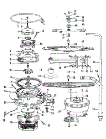 Motor, Heater, And Spray Arm Details parts for Kenmore Dishwasher 587.1658581 (5871658581, 587 1658581) from AppliancePartsPros.com