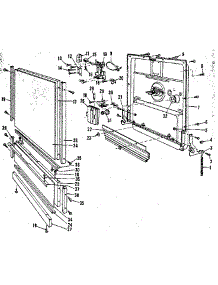Door Details parts for Kenmore Dishwasher 587.1710590 (5871710590, 587 1710590) from AppliancePartsPros.com