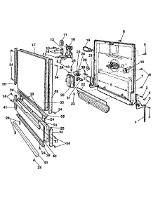 Door parts for Kenmore Dishwasher 587.1710591 (5871710591, 587 1710591) from AppliancePartsPros.com