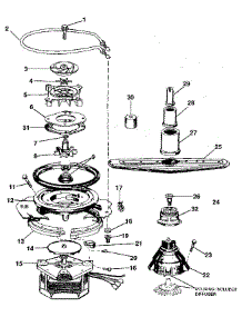 Motor, Heater & Spray Arm Details parts for Kenmore Dishwasher 587.1710591 (5871710591, 587 1710591) from AppliancePartsPros.com