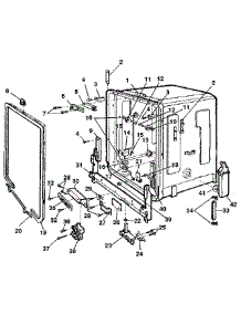 Tub Details parts for Kenmore Dishwasher 587.1710591 (5871710591, 587 1710591) from AppliancePartsPros.com