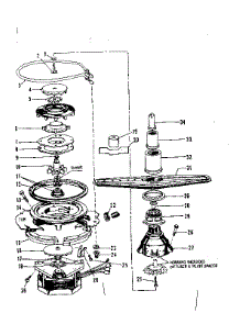 Motor, Heater, And Spray Arm Details parts for Kenmore Dishwasher 587.1717581 (5871717581, 587 1717581) from AppliancePartsPros.com