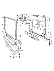 Door Details parts for Kenmore Dishwasher 587.1717583 (5871717583, 587 1717583) from AppliancePartsPros.com