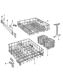Rack parts for Kenmore Dishwasher 587.1717586 (5871717586, 587 1717586) from AppliancePartsPros.com