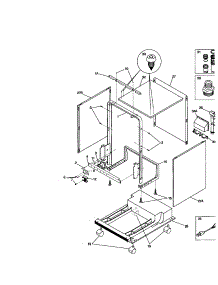 Frame / Wrapper parts for Kenmore Dishwasher 587.17242100 (58717242100, 587 17242100) from AppliancePartsPros.com