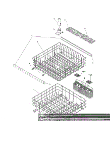 Racks parts for Kenmore Dishwasher 587.17243800 (58717243800, 587 17243800) from AppliancePartsPros.com