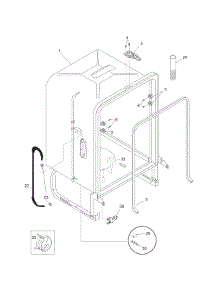 Tub parts for Kenmore Dishwasher 587.17243800 (58717243800, 587 17243800) from AppliancePartsPros.com