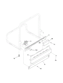 Frame parts for Kenmore Dishwasher 587.17243800 (58717243800, 587 17243800) from AppliancePartsPros.com