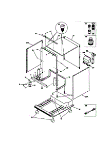 Frame /  Wrapper parts for Kenmore Dishwasher 587.17245990 (58717245990, 587 17245990) from AppliancePartsPros.com